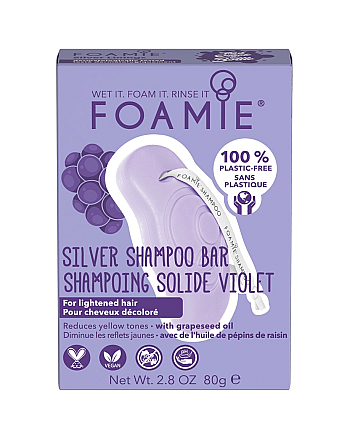 Foamie Silver Linings - Твердый шампунь для светлых волос 80 г - hairs-russia.ru